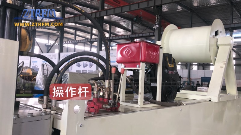 出口哥斯達黎加中拓KR18移動式全液壓閉口式屋頂面板成型機