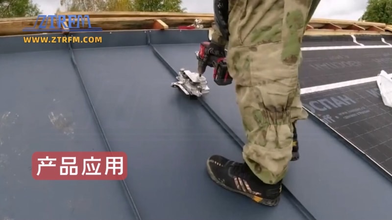 出口哥斯達黎加中拓KR18移動式全液壓閉口式屋頂面板成型機
